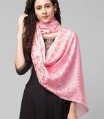 Women floral embroidered pure woolen kashmiri shawl