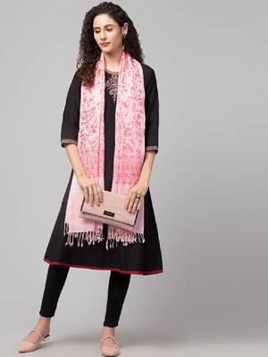 Women floral embroidered pure woolen kashmiri shawl 3
