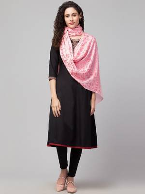 Women floral embroidered pure woolen kashmiri shawl 4