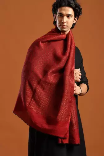 Floral woven design pashmina shawl