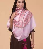 Floral kashmiri embroidered pure woollen shawl