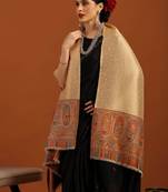 Ethnic motifs woven design aari work shawl