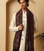 Men woven design stole