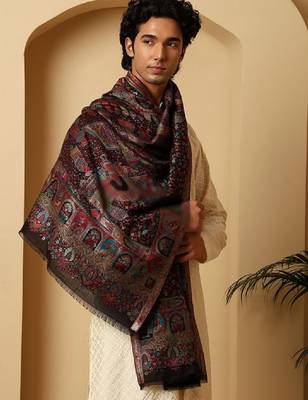 Men woven design stole 2