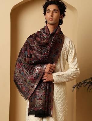 Men woven design stole 3