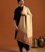 Ethnic motifs woven design zari shawl