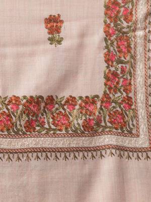 Floral kashmiri embroidered pure woollen shawl 2