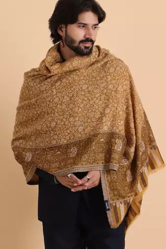Floral woven design shawl