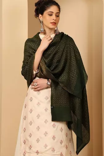 Women woven design pashmina stole