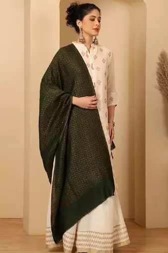 Women woven design pashmina stole