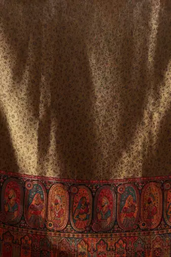 Floral woven design pure acrylic shawl
