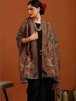 Paisley woven design woollen shawl 1