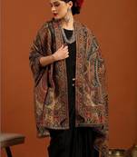 Paisley woven design woollen shawl
