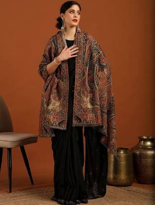 Paisley woven design woollen shawl 3