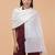 Floral embroidered aari work woollen stole