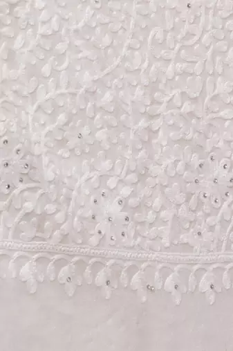 Floral embroidered aari work woollen stole
