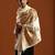 Floral woven design pure wool shawl