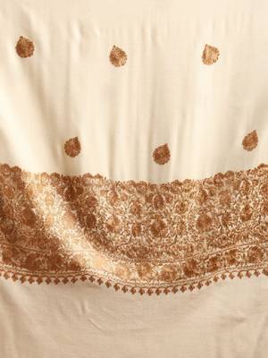 Floral woven design pure wool shawl 3