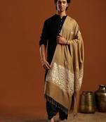 Floral embroidered aari work shawl