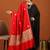 Floral embroidered aari work tasselled shawl