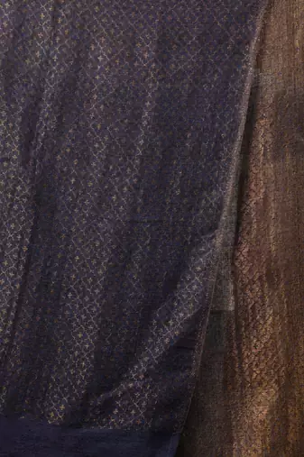 Men ethnic motif woven design reversible zari shawl