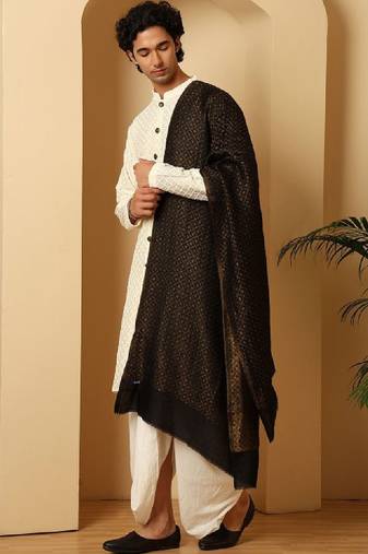 Men woven design shawl