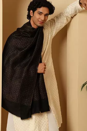 Men woven design shawl