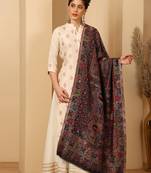 Women woven darbar design fringed stole