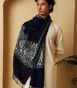 Floral embroidered shawl