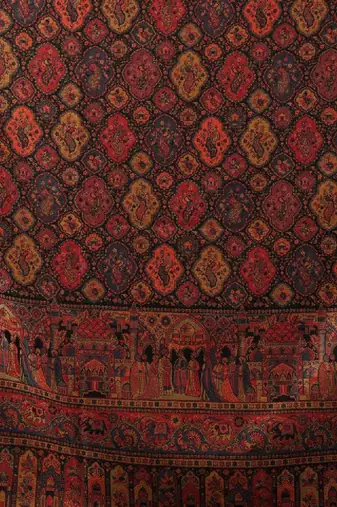 Ethnic motifs woven design shawl