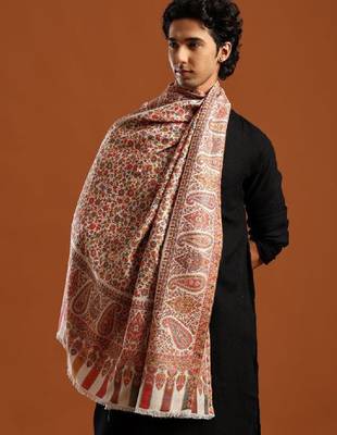Men floral woven design shawl 2