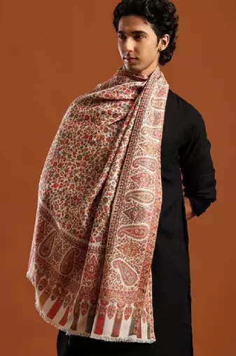 Men floral woven design shawl