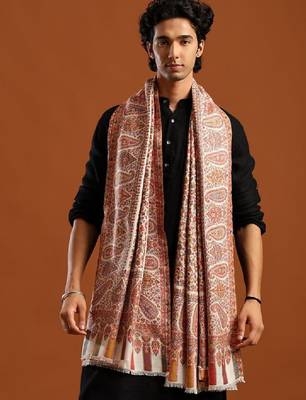 Men floral woven design shawl 3