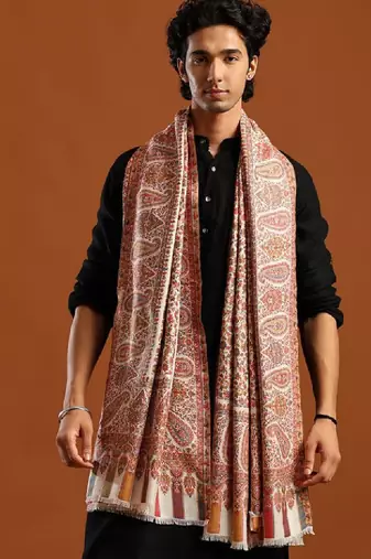 Men floral woven design shawl