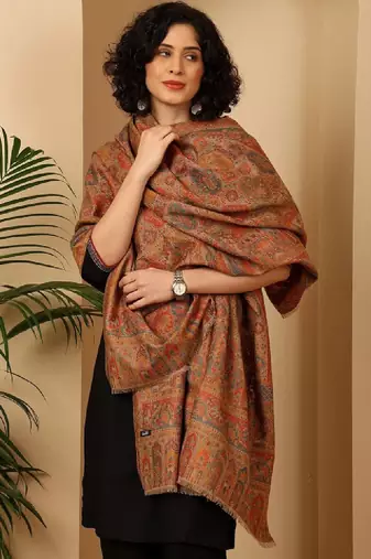 Ethnic motifs woven design shawl