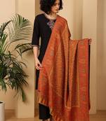 Floral woven design shawl