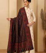 Floral woven design shawl