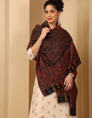 Floral woven design shawl 3