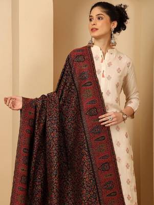 Floral woven design shawl 4