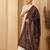 Floral woven design zari fringed shawl