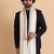 Men embroidered stole with fringes