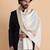 Men embroidered stole with fringes