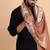 Men pure wool embroidered stole with fringes
