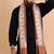 Men pure wool embroidered stole with fringes