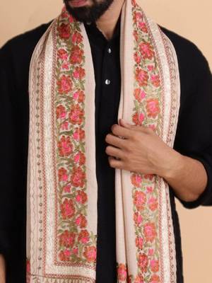 Men floral embroidered stole 3