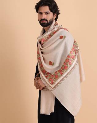 Men floral embroidered stole 4