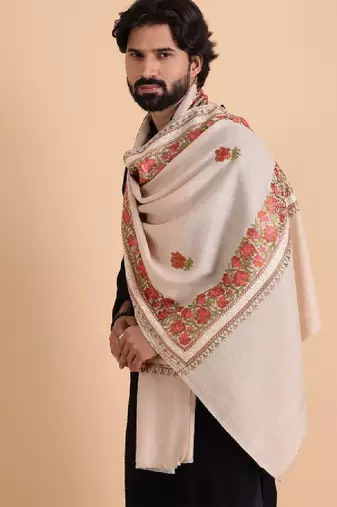 Men floral embroidered stole