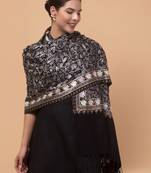 Floral embroidered thread work stole