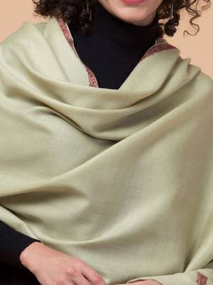 Women embroidered woollen stole 2