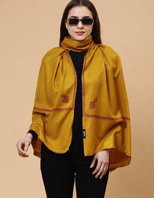 Women ethnic kingri embroidery stole with fringes 3